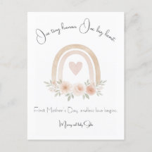 Pastel Rainbow First Mors dag vykort