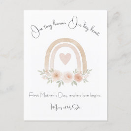 Pastel Rainbow First Mors dag vykort