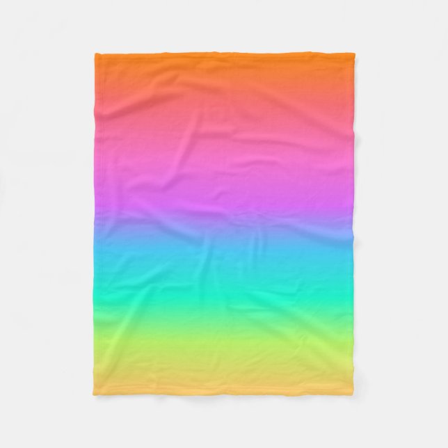 Pastel Rainbow Fleys Blanket Fleecefilt (Framsidan)