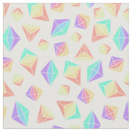 Pastel Rainbow Geometric Crystals Mönster Tyg