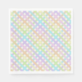 Pastel Rainbow Gingham Play Pappersservett