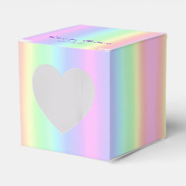 Pastel Rainbow Gradient Birthday Tack Heart Presentaskar
