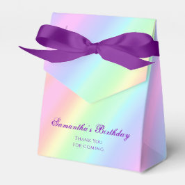 Pastel Rainbow Gradient Birthday Tack Presentaskar