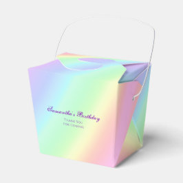 Pastel Rainbow Gradient Birthday Tack Presentaskar