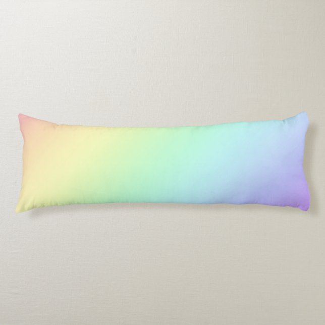 Pastel Rainbow Gradient Body Pillow Kroppskudde (Framsidan)