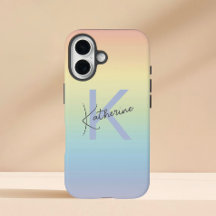 Pastel Rainbow Gradient Monogram