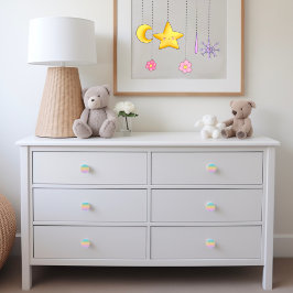 Pastel Rainbow Gradient Ombre Knopp