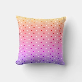 Pastel Rainbow Gradient Polka dots Kudde