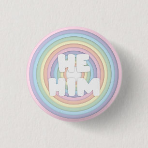 Pastel Rainbow He/Him Pronouns Knapp