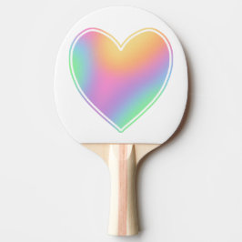 Pastel Rainbow Heart Pingisracket