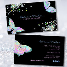 Pastel Rainbow Holografik Iridescent Butterfly