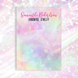 Pastel Rainbow Holography Crystal Jewelry Visning Visitkort