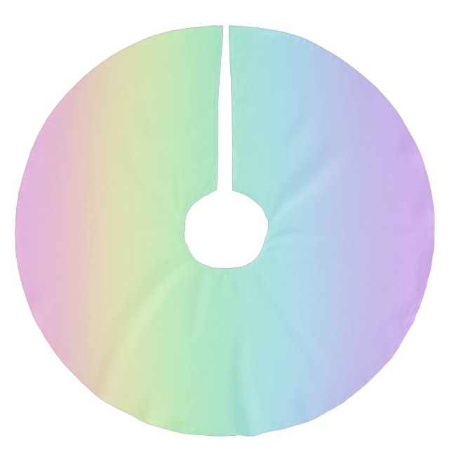 Pastel Rainbow Julgran Skirt Julgransmatta Borstad Polyester (Framsidan)