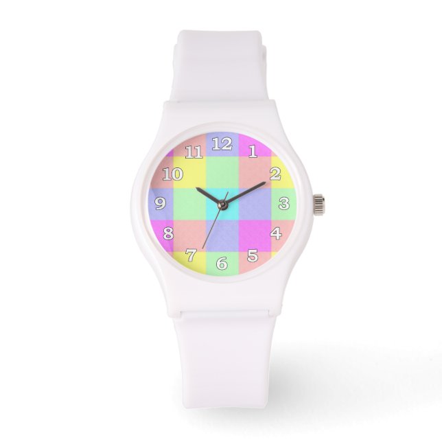 Pastel Rainbow Kontrollerad Armbandsur (Framsida)
