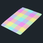 Pastel Rainbow Kontrollerad iPad Skydd<br><div class="desc">Den här skarpa,  färgstarka designen har en lätt texturerad upprepad kontroll/kvadratisk mönster i en levande regnbåge av pastellskal färg. Det är en snyggt,  vibrant,  söt plaid Checkerboard mönster som ser ut som vårtid. Njut av den som den är eller använda den som bakgrund för text och foton.</div>