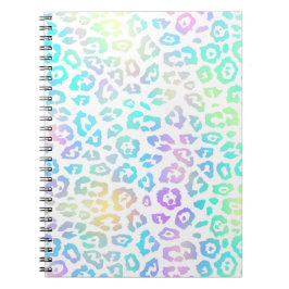 Pastel Rainbow Leopard Mönster Anteckningsbok