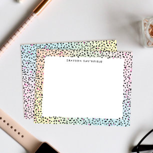 Pastel Rainbow Leopard Personal Stationery Card Inbjudningar