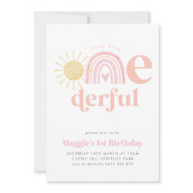 Pastel Rainbow Little Miss ONEderful 1st Birthday