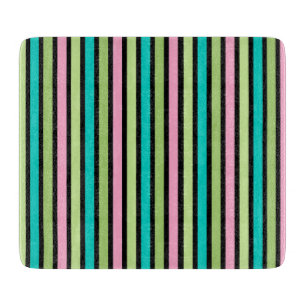 Pastel Rainbow Lodrät Linjer Geometric Rosa Grön