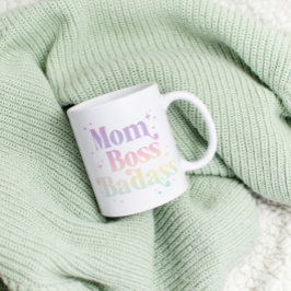 Pastel Rainbow ’Mamma Chef Badass’ Coffee Mugg