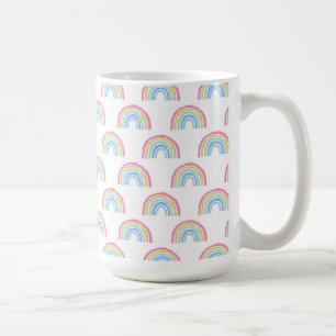 Pastel Rainbow Mönster Kaffemugg