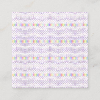 Pastel Rainbow Mönster Square Affärskort Fyrkantigt Visitkort