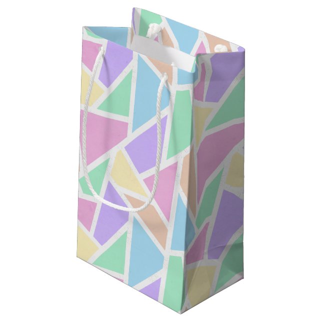 Pastel rainbow mosaic mönster (Baksidan Vinklad)