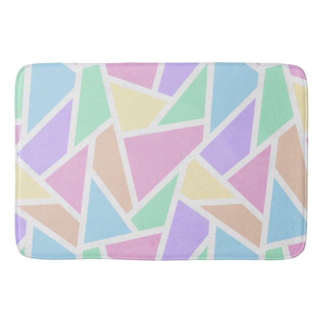 Pastel rainbow mosaic mönster badrumsmatta (Framsidan)