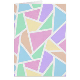 Pastel rainbow mosaic mönster hälsningskort