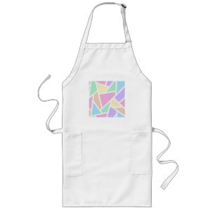 Pastel rainbow mosaic mönster långt förkläde