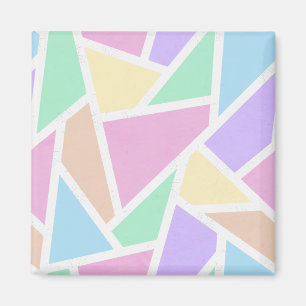 Pastel rainbow mosaic mönster magnet