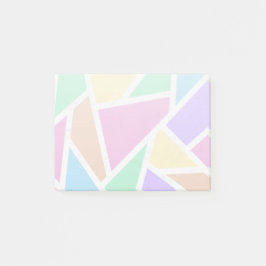 Pastel rainbow mosaic mönster post-it block