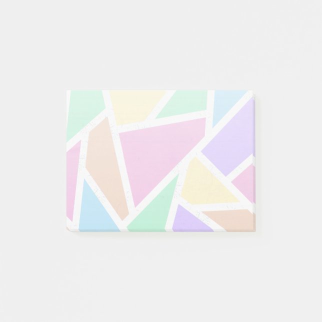 Pastel rainbow mosaic mönster post-it block (Framsida)