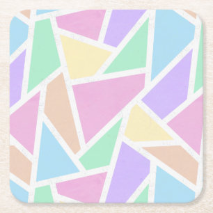 Pastel rainbow mosaic mönster underlägg papper kvadrat