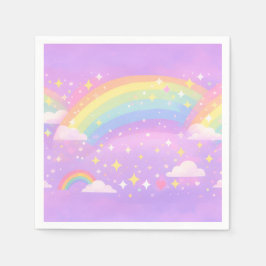 Pastel Rainbow Neurodivergent Party Napkins Pappersservett