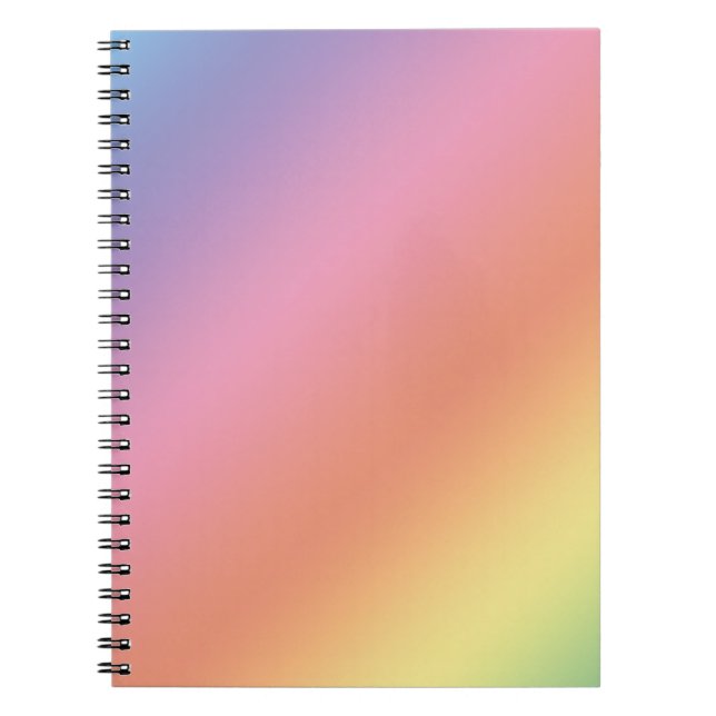 Pastel Rainbow Notebook Anteckningsbok (Framsidan)