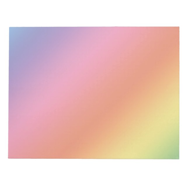 Pastel Rainbow Notepad Anteckningsblock (Framsida)