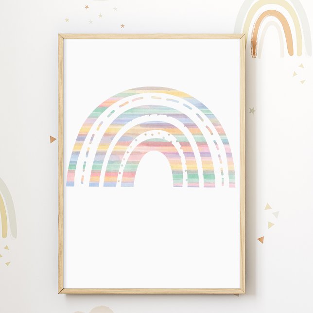 Pastel Rainbow Nursery Poster utskrift av barnrum (Skapare uppladdad)