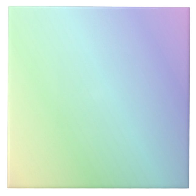 Pastel Rainbow of färg Kakelplatta (Framsidan)