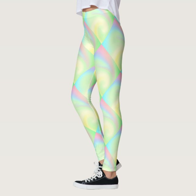 Pastel Rainbow of Färg Leggings (Vänster)