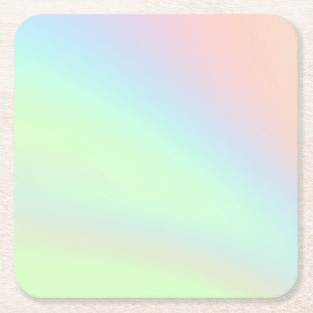 Pastel Rainbow of Färg Underlägg Papper Kvadrat (Framsidan)