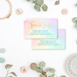 Pastel rainbow ombre babydusch bok-begäran tilläggskort