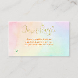 Pastel rainbow ombre babyduschdiskare raffel tilläggskort