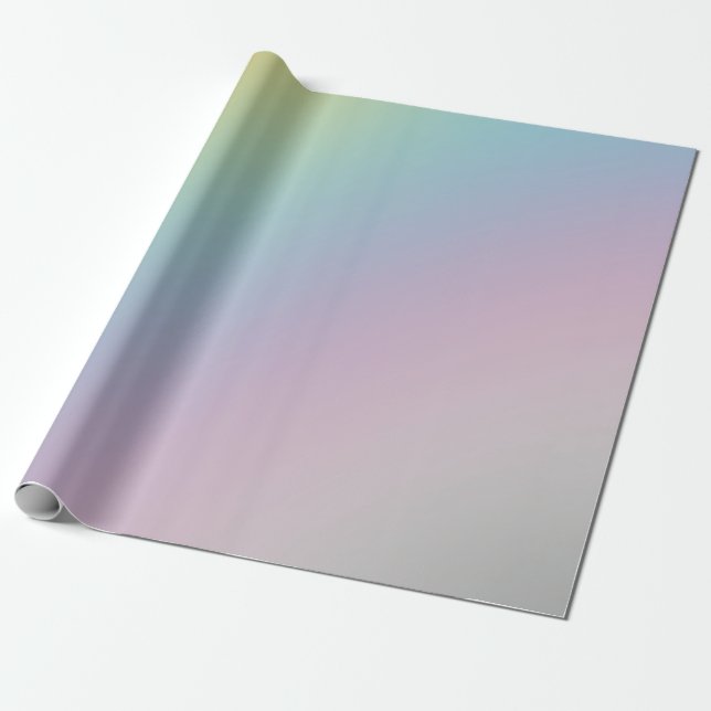 Pastel Rainbow Ombre övertoningsoskärpa Abstrakt d Presentpapper (Utrullad)