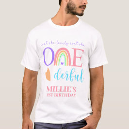 Pastel Rainbow ONEderful 1st Birthday Pappor T-Shi T Shirt