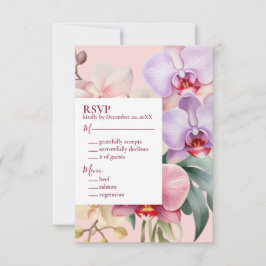 Pastel Rainbow Orchids OSA Responcard Kort