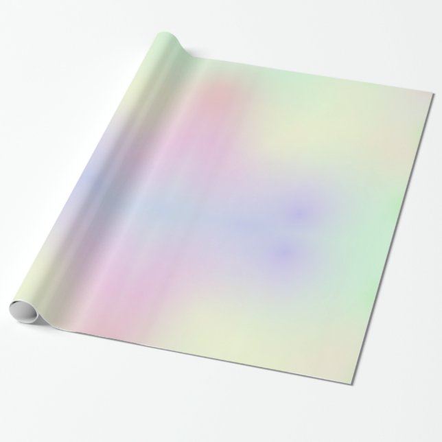 Pastel Rainbow-övertoning Presentpapper (Utrullad)