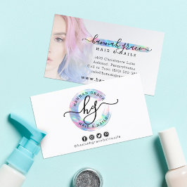 Pastel Rainbow Paint byter ut Anpassningsbarnas fo Visitkort