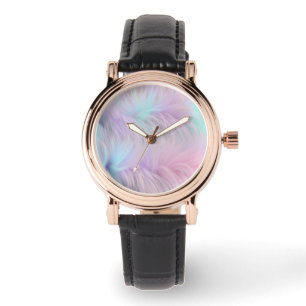 Pastel Rainbow Päls Armbandsur