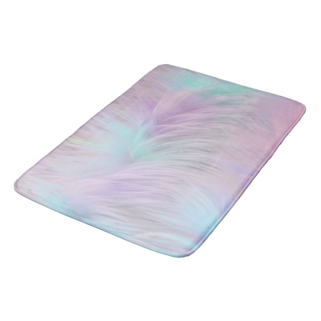 Pastel Rainbow Päls Badrumsmatta (Vinklad)